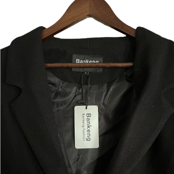 Large Black Peacoat Bankeng NWT - Picture 2 of 6